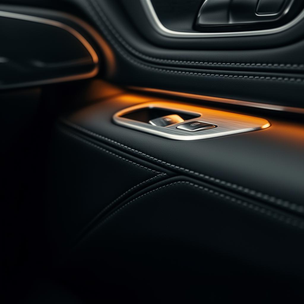 Luxury car interior detail